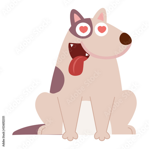Dog love character cartoon icon png © photographeeasia