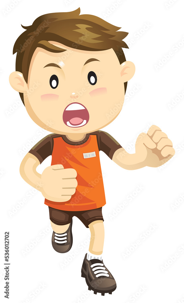 Kid playing soccer cartoon Kid playing soccer cartoon