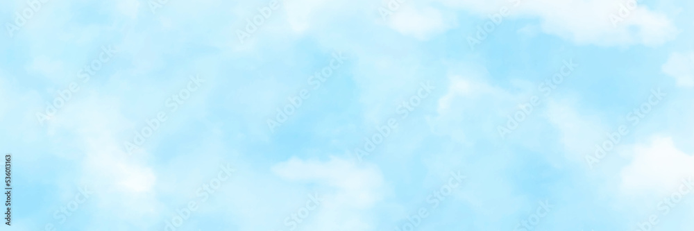 abstract watercolour painting blue sky overcast above the cloud in panorama view beautiful cloudscape for background abstract watercolour painting blue sky overcast above the cloud in panorama view beautiful cloudscape for background