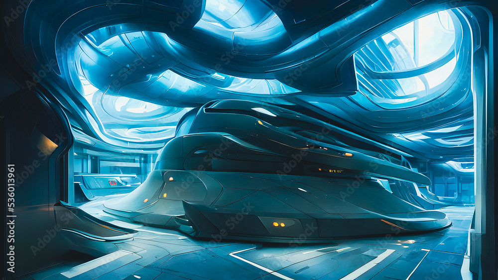 Artistic concept painting of a beautiful sci-fi landscape, with a future thing in the background. Tender and dreamy design, background illustration. Artistic concept painting of a beautiful sci-fi landscape, with a future thing in the background. Tender and dreamy design, background illustration.