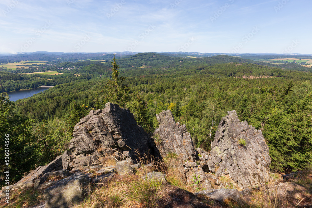 Fototapeta premium View from maly stozec in czech republic