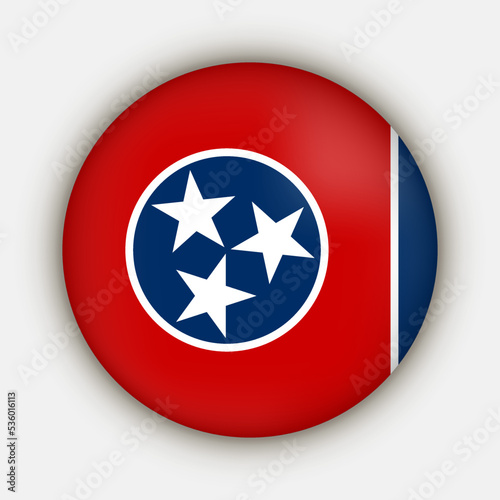 Tennessee state flag. Vector illustration.