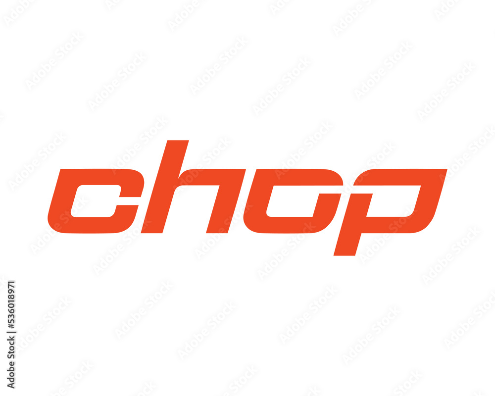Kitchen Chopping Knife Wordmark Logo design, chop wordmark logo vector,