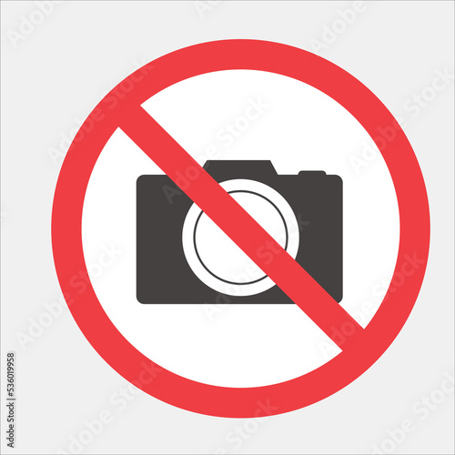 no cameras allowed in flat simple style on white background.eps