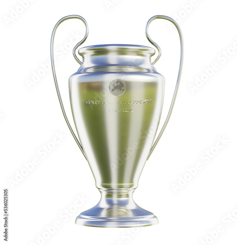 Schilderij op canvas Coppa champoions lega calcio,  illustrazione 3d