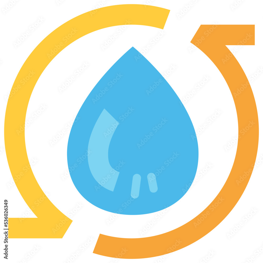 reuse water flat icon reuse water flat icon