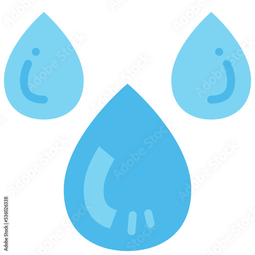 rain drop flat icon