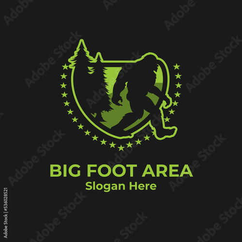 Big Foot Area Logo Sign Vector Template