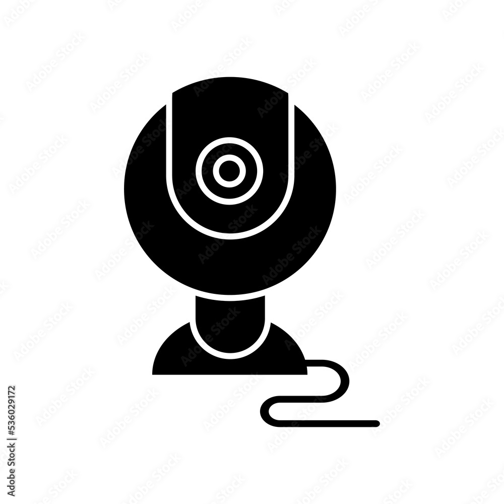 computer webcam icon vector. isolated simple flat shape computer webcam icon vector. isolated simple flat shape