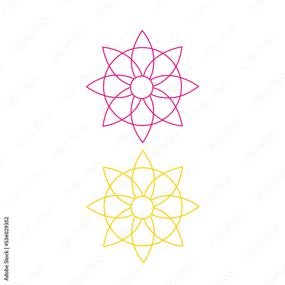 Mandala Art Round Collection isolated on White Mandala Art Round Collection isolated on White