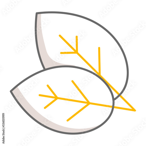 Leaf peeping Vector Icon Design, Autumn or Fall activities Symbol, Dry weather Sign, Temperate climates Elements Stock illustration, Green and Yellow Leaf Concept