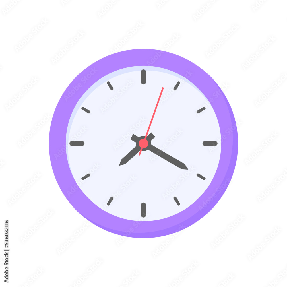 The round clock face shows the scheduled time. The round clock face shows the scheduled time.