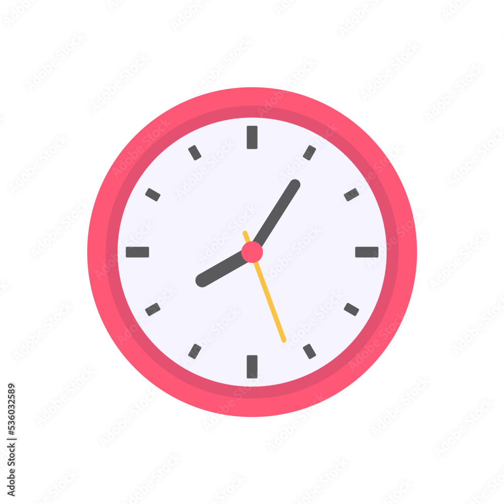 The round clock face shows the scheduled time. The round clock face shows the scheduled time.