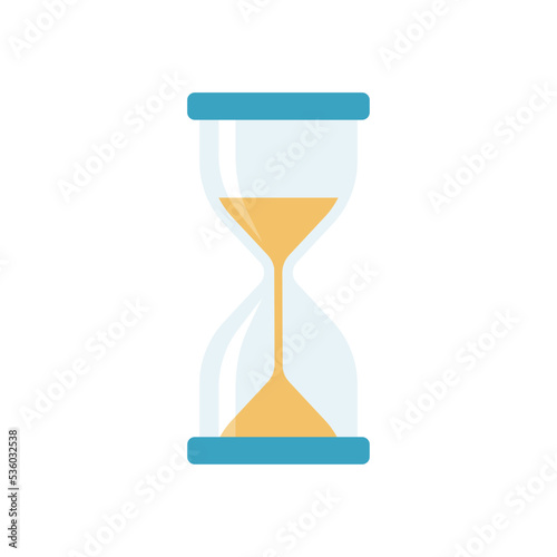The hourglass is running out of time. end of deadline