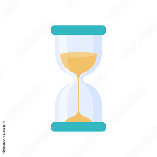 The hourglass is running out of time. end of deadline