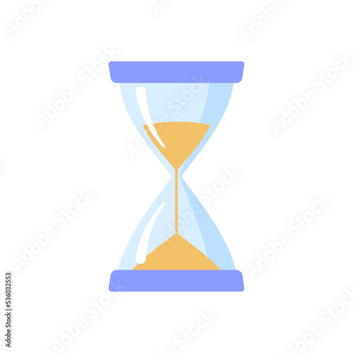 The hourglass is running out of time. end of deadline