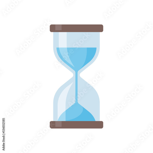 The hourglass is running out of time. end of deadline