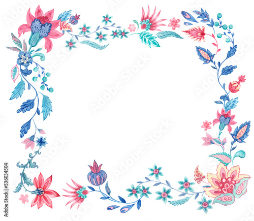 Beautiful png floral illustration with hand drawn watercolor plant. Stock clip art.