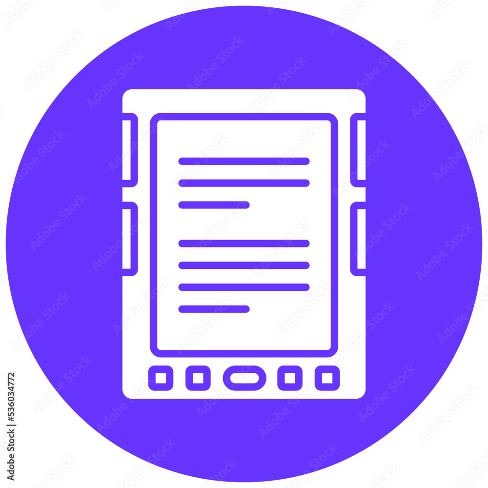 E-Book Reader Icon Style E-Book Reader Icon Style