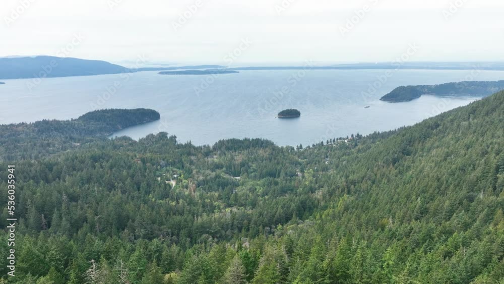 Drone shot of Lummi Island from Chuckanut, Washington. Drone shot of Lummi Island from Chuckanut, Washington.