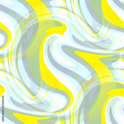 Colorful background with abstract swirls. Seamless pattern. Suminagashi technique motif. 