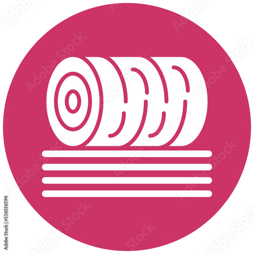 Hay Bale Icon Style