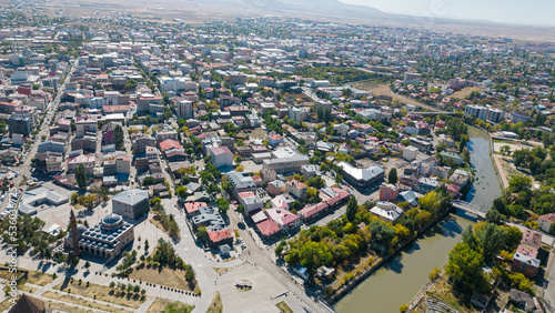 kars city landscape drone shooting photo