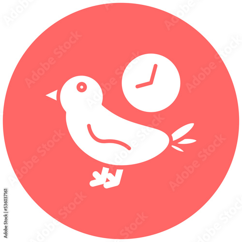 Early Bird Icon Style