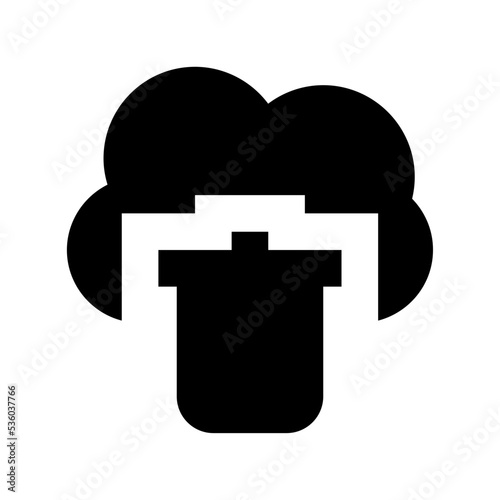 Cloud Trash Vector Icon