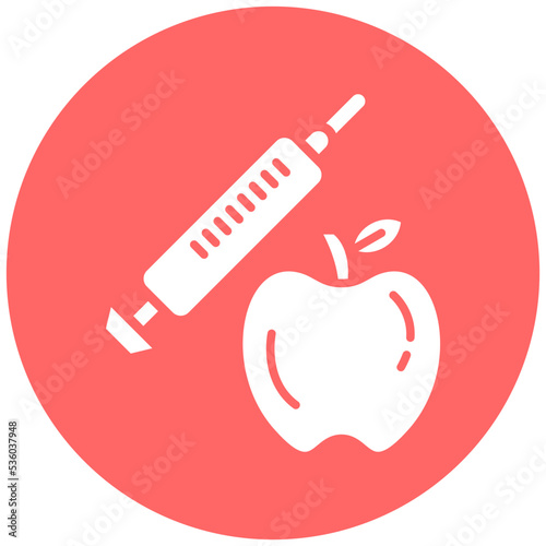 Genetic Modification Food Icon Style