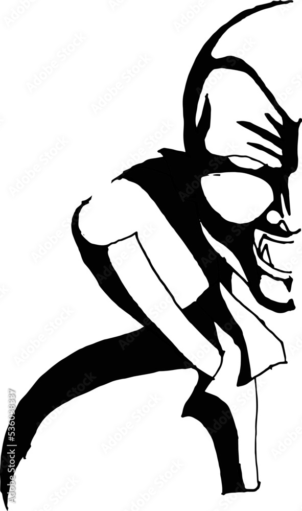 darkula face silhouette vector in black and white for halloween celebration darkula face silhouette vector in black and white for halloween celebration