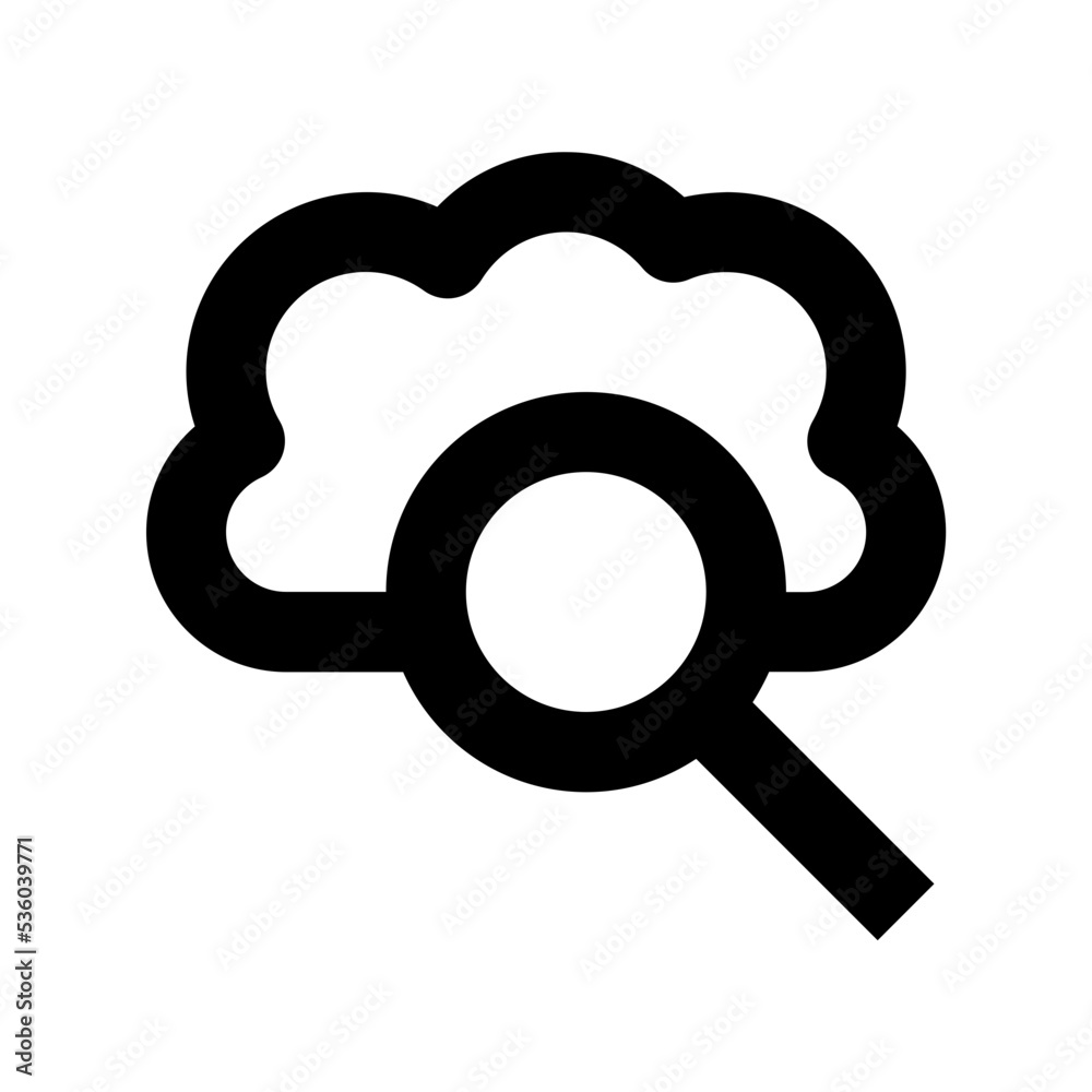 Cloud Searching Vector Icon Cloud Searching Vector Icon