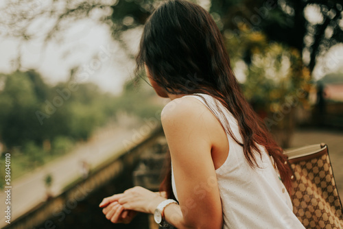 woman sitting on the ground