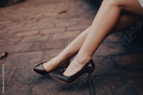 legs in shoes