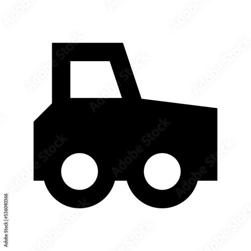 Dumper Truck Flat Vector Icon 