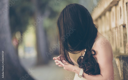 woman from behind and side