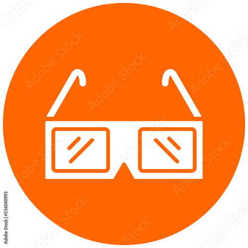 3d Glasses Icon Style