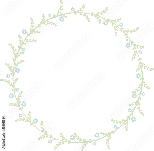 minimal sweet pastel wreath flowers frame