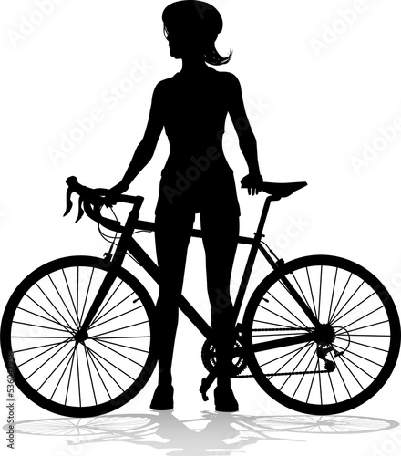 Bike and Bicyclist Silhouette