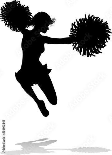 Silhouette Cheerleader Woman