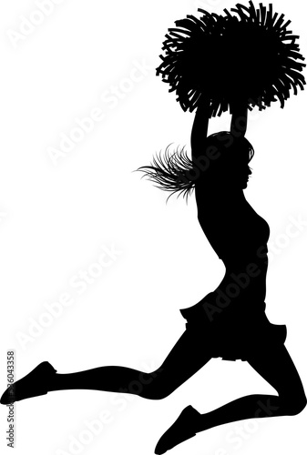 Silhouette Cheerleader photo