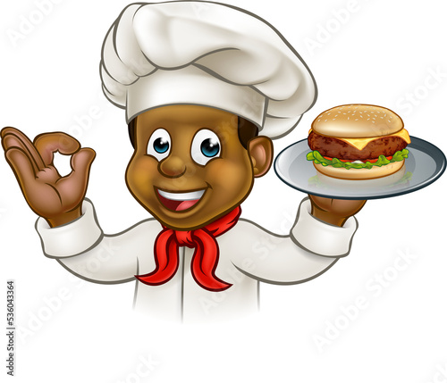 Cartoon Character Chef Hold...
