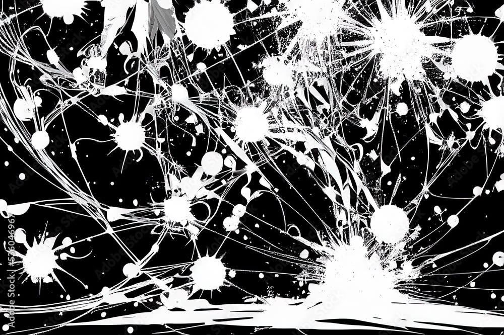 Abstract black and white digital background with particles Stock Illustration Adobe