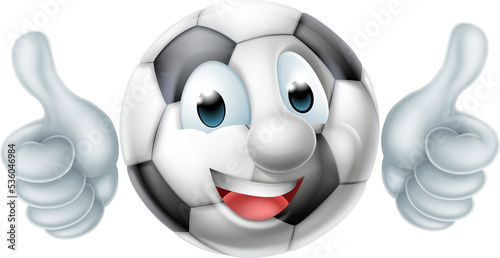 Cartoon Football Ball Chara...