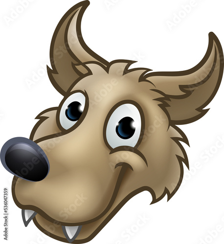 Cartoon Wolf Character Mascot