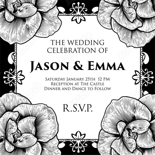 Roses Wedding Invite Invita...