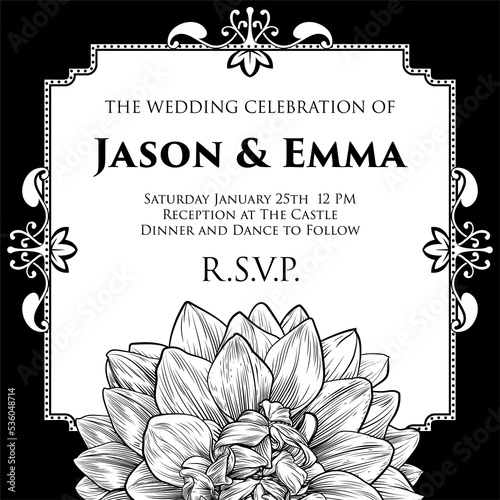 Dahlia or Chrysanthemum Wed...