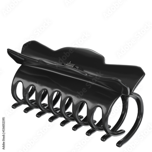 3d rendering illustration of a claw hair clip