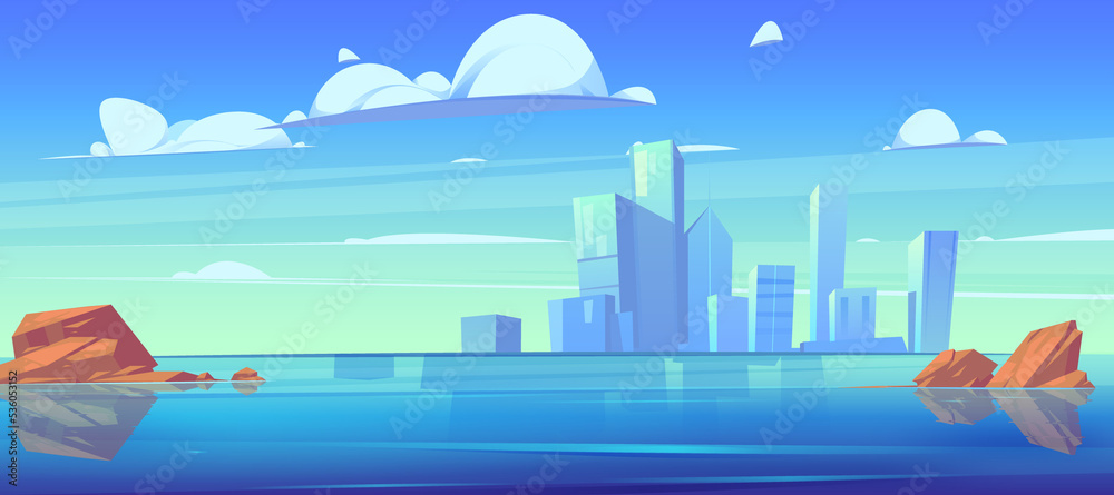 Naklejka premium City skyline landscape