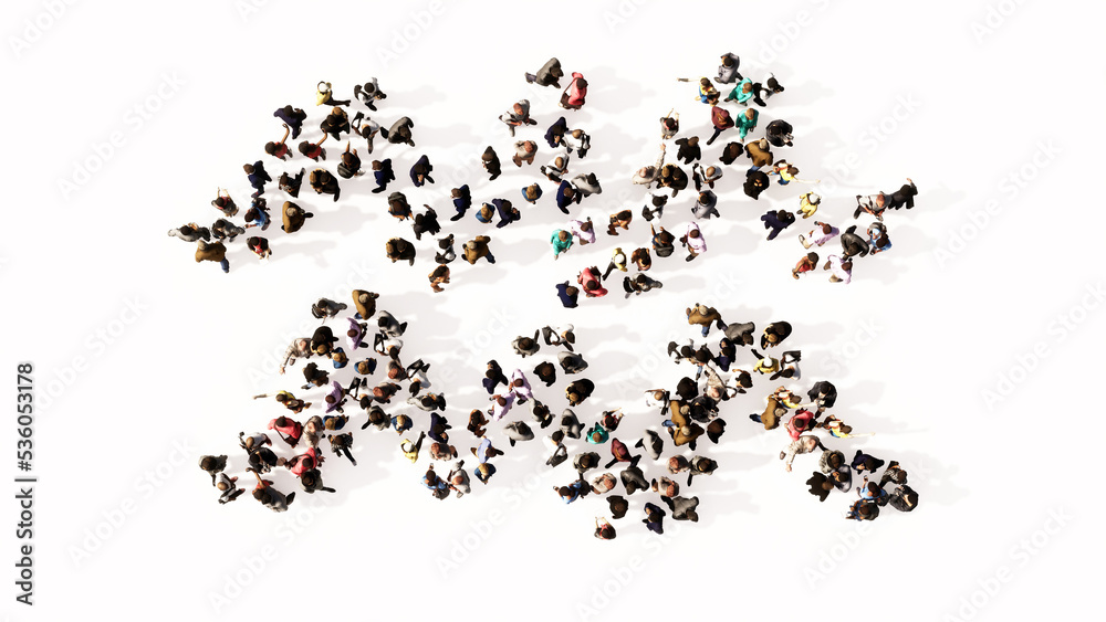 Concept or conceptual large gathering of people forming aquarius zodiac sign on white background. A 3d illustration symbol for esoteric, the mystic, the power of prediction of astrology Concept or conceptual large gathering of people forming aquarius zodiac sign on white background. A 3d illustration symbol for esoteric, the mystic, the power of prediction of astrology